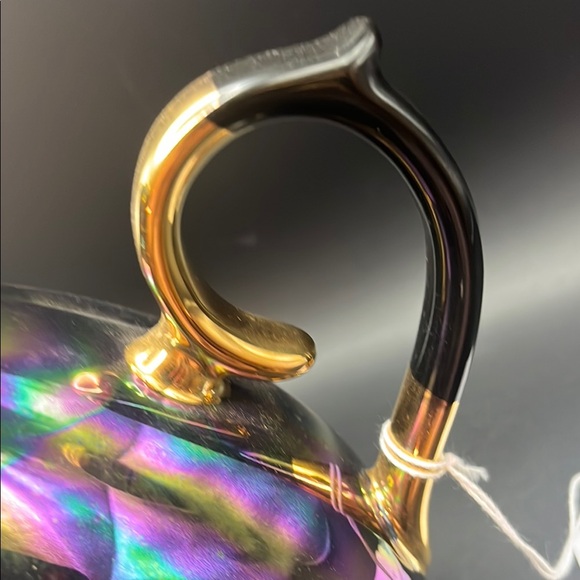Iridescent Gold and Black Teapot - Picture 4 of 11
